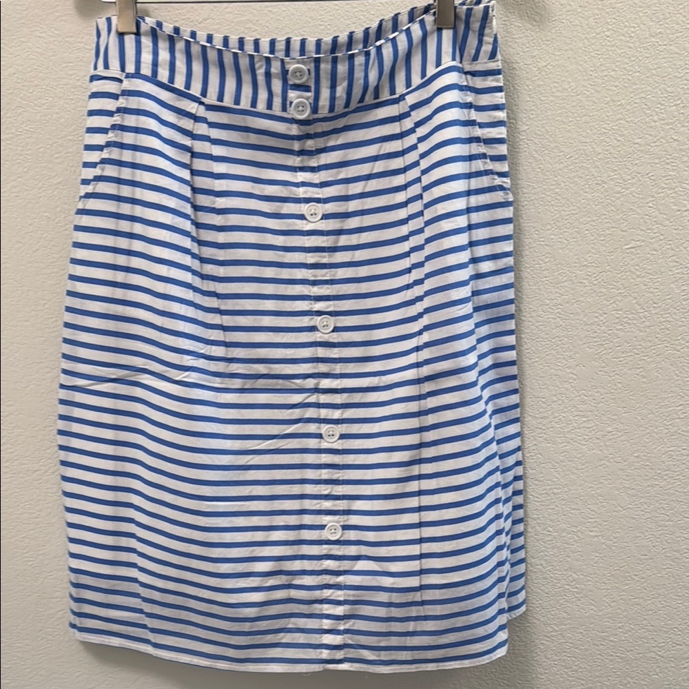DownEast Blue and White Pencil Skirt Resort Wear